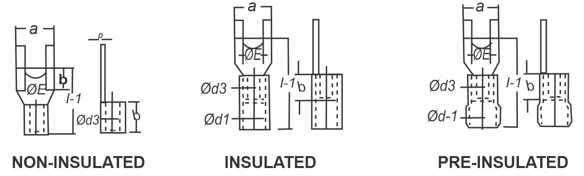 Copper Ring Tongue Type Lugs (Brazed) (Brazed, Insulated & Pre Insulated)