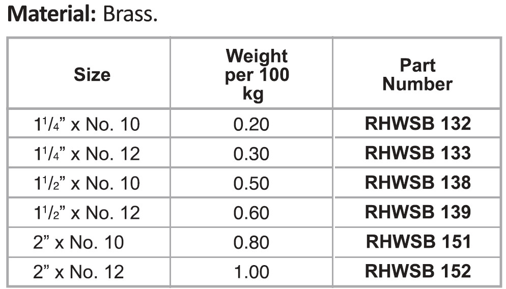Round Head Wood Screws
