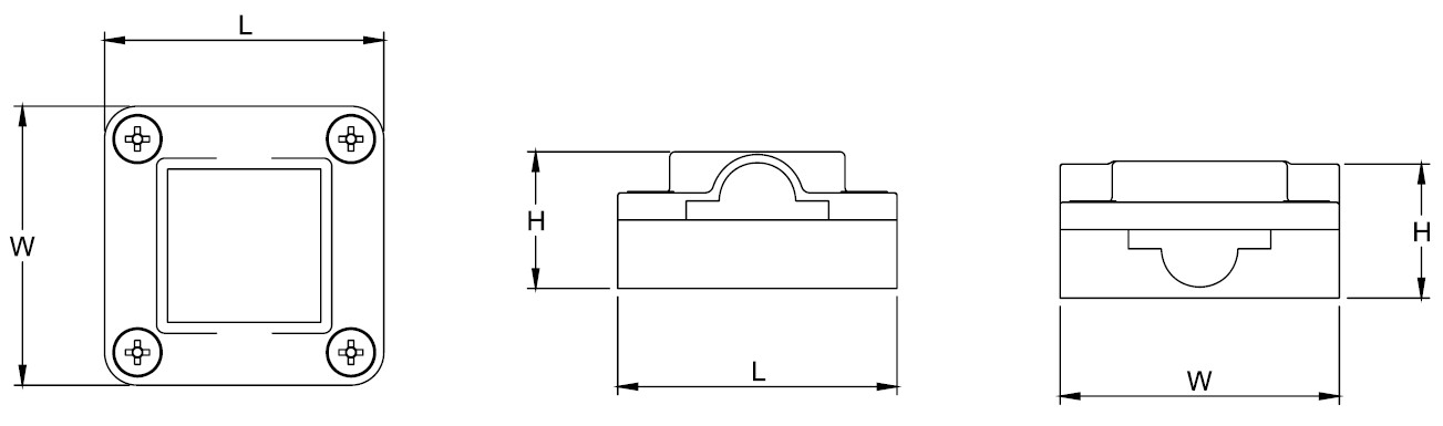 Square Cable Clamps